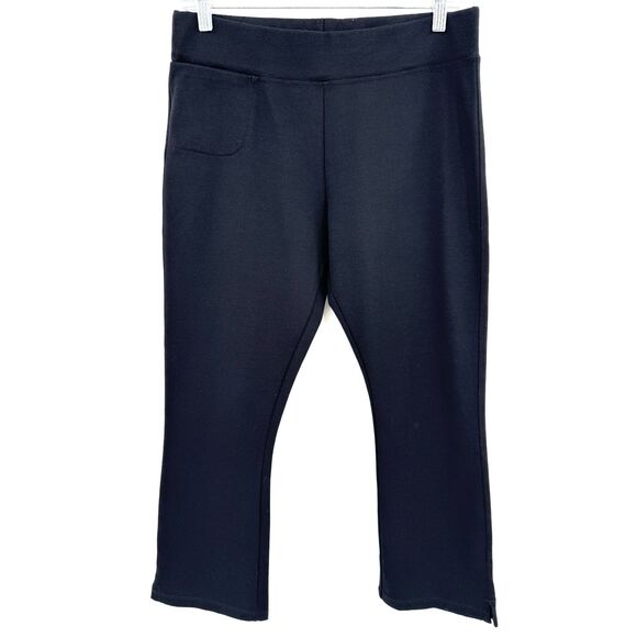 AMERICAN GIANT Black Kick Flare Crop Leggings Pants Size 10 - Picture 2 of 7